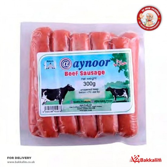 Aynoor 300 Gr Halal Beef Sausage SAMA FOODS ENFIELD UK