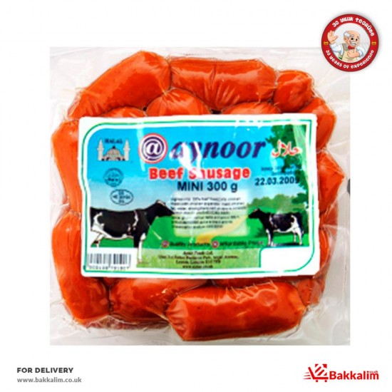 Aynoor 300 Gr Helal Mini Sığır Sosis SAMA FOODS ENFIELD UK