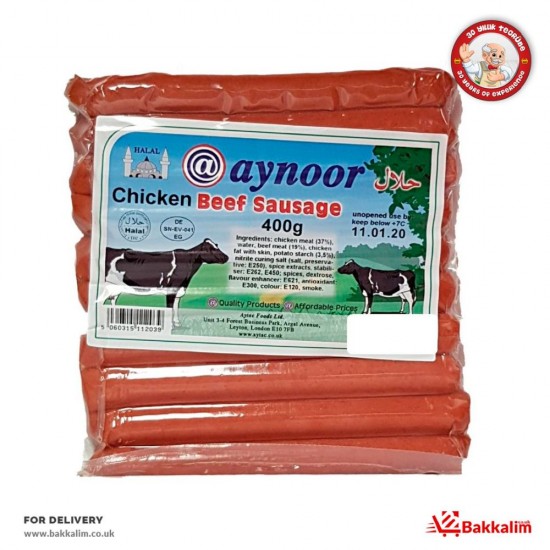 Aynoor 400 Gr Beef Sausage SAMA FOODS ENFIELD UK