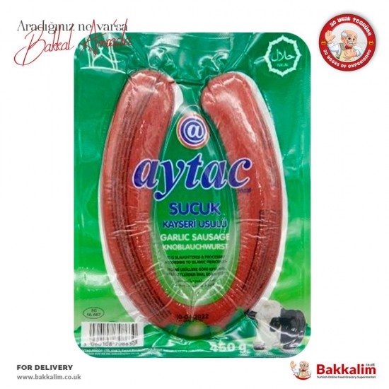 Aytac 450 Gr Halal Kayseri Type Air-Dried Turkish Kangal Sucuk SAMA FOODS ENFIELD UK