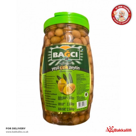 Bagci 2500 Gr Green Scratched Olives SAMA FOODS ENFIELD UK