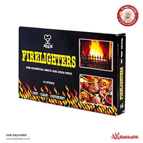 Big K 14 Pcs  Firelighters 14 Pieces SAMA FOODS ENFIELD UK