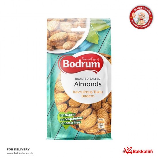 Bodrum 200 Gr Roasted Salted Almonds SAMA FOODS ENFIELD UK