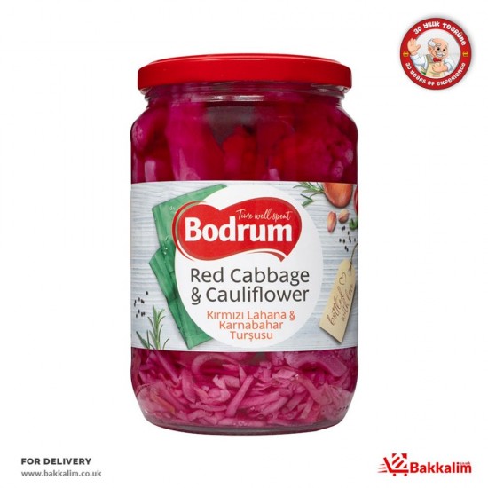 Bodrum 680 Gr Red Cabbage And Cauliflower Pickles SAMA FOODS ENFIELD UK