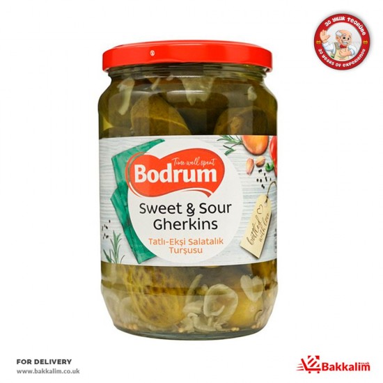 Bodrum 680 Gr Sweet And Sour Gherkins SAMA FOODS ENFIELD UK