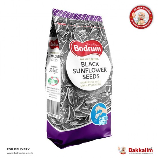 Bodrum Black Roasted Sunflower Seeds 300 G SAMA FOODS ENFIELD UK