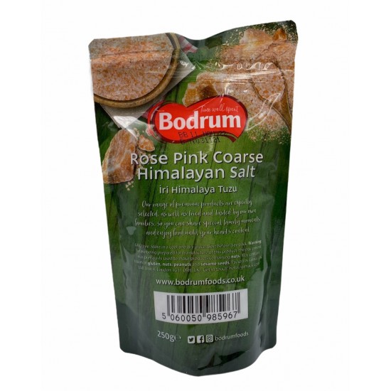 Bodrum Himalayan Rose Pink Salt Coarse 250g SAMA FOODS ENFIELD UK