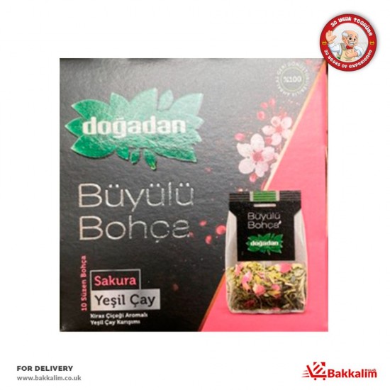 Doğadan 10 Poşet Büyülü Bohça Sakura Yeşil çay SAMA FOODS ENFIELD UK