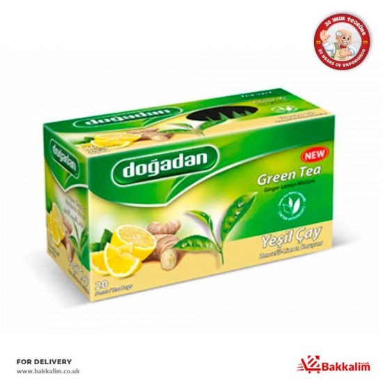 Dogadan 20 Bags  Green Tea With Lemon And Ginger SAMA FOODS ENFIELD UK