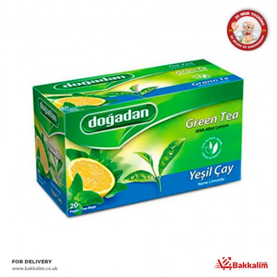 Dogadan 20 Bags Green Tea With Mint Lemon SAMA FOODS ENFIELD UK