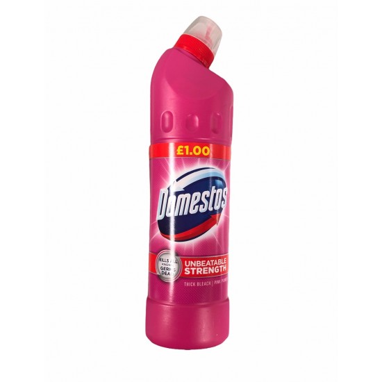 Domestos Unbeatable Strength Thick Bleach Pink Power 750ml SAMA FOODS ENFIELD UK