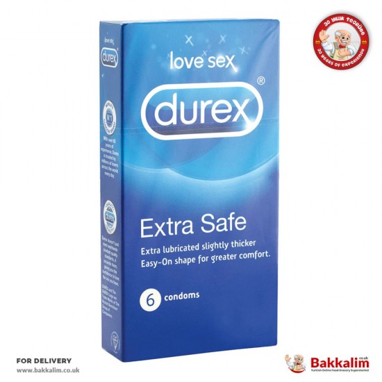 Durex Extra Güvenli Prezervatif Condom 6lı Paket SAMA FOODS ENFIELD UK