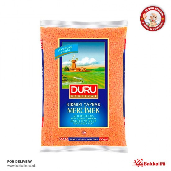 Duru 1000 Gr Split Red Lentils SAMA FOODS ENFIELD UK