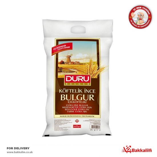 Duru 5000 Gr Köftelik İnce Bulgur (Çiğköftelik) SAMA FOODS ENFIELD UK