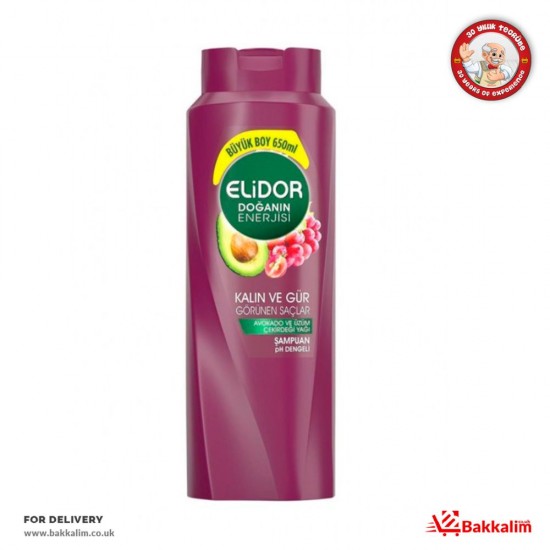 Elidor 650 Ml Thick And Bushy Hair Shampoo SAMA FOODS ENFIELD UK