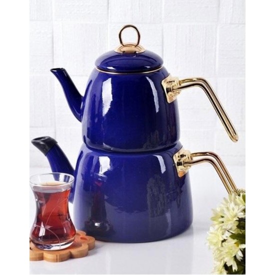 Elite Class Tea Pot Navy Blue SAMA FOODS ENFIELD UK