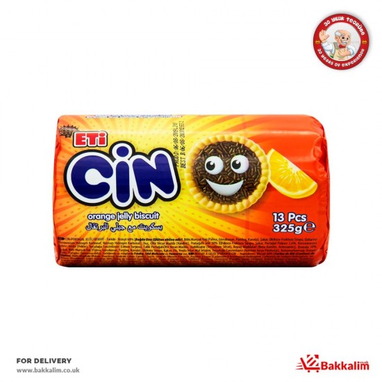 Eti Cin 325 Gr 13 Pcs Orange Jelly Biscuits SAMA FOODS ENFIELD UK