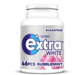 Extra White Bubblemint Sugarfree Chewing Gum Bottle 46 Pieces