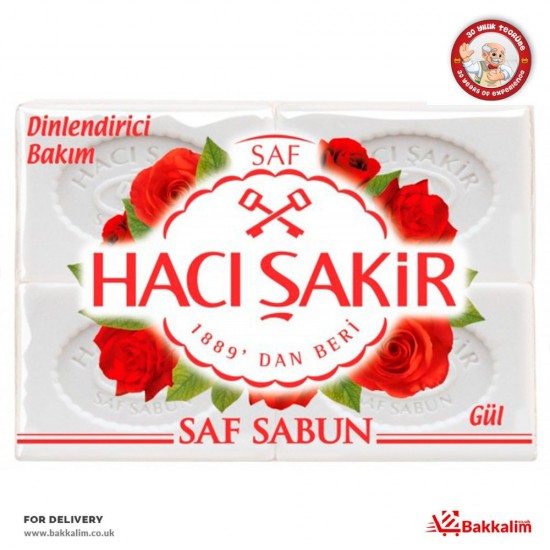 Haci Sakir 175 Gr 4 Pcs Pure Rose Soap SAMA FOODS ENFIELD UK