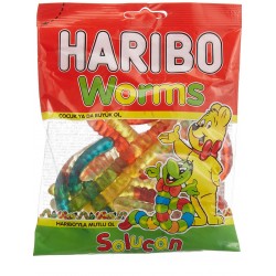 Haribi Worms Helal Gummy 160 G