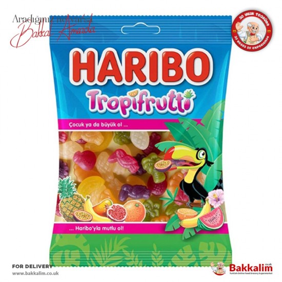 Haribo 80 Gr Tropifrutti SAMA FOODS ENFIELD UK