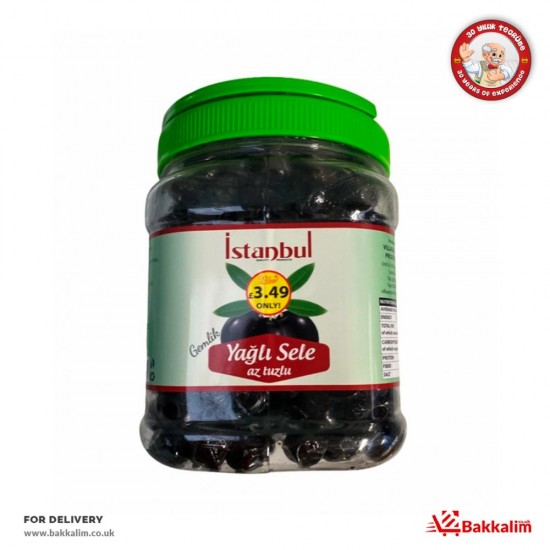 İstanbul 800 Gr Az Tuzlu  Yağlı Sele Siyah Zeytin SAMA FOODS ENFIELD UK