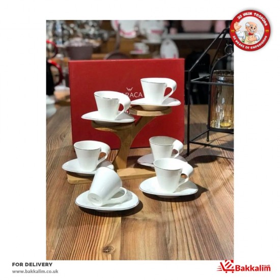 Karaca 6 Pcs Spire Espresso Cups Set Of SAMA FOODS ENFIELD UK