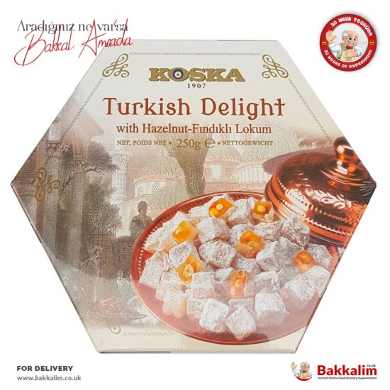 Koska 200 Gr Turkish Delight With Hazelnut SAMA FOODS ENFIELD UK