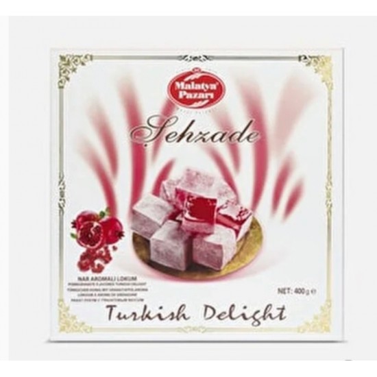 Malatya Pomegranate Turkish Delight 400g SAMA FOODS ENFIELD UK