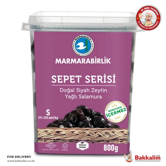 Marmarabirlik 800 Gr S Sepet Serisi Yağlı Salamura Siyah Zeytin SAMA FOODS ENFIELD UK