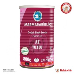 Marmarabirlik L 800 Gr Az Tuzlu Doğal Siyah Zeytin