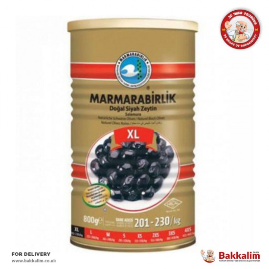 Marmarabirlik Mega 800 Gr XL Gemlik Naturel Black Olives SAMA FOODS ENFIELD UK