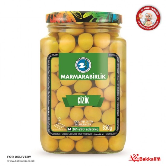 Marmarabirlik Net 1460 Gr M Scratched Green Olives SAMA FOODS ENFIELD UK