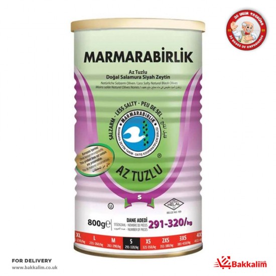 Marmarabirlik Net 800 Gr S Less Salty Natural Black Olives SAMA FOODS ENFIELD UK