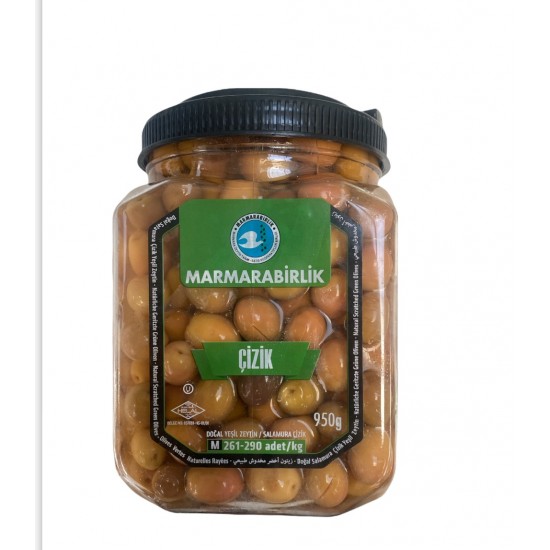 Marmarabirlik Scratched Green Olive 1600g SAMA FOODS ENFIELD UK