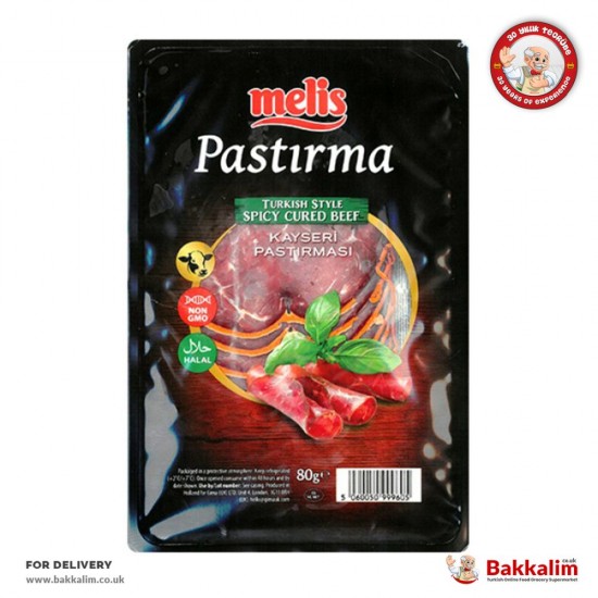 Melis 80 G Pastirma Turkish Style Spicy Cured Beef SAMA FOODS ENFIELD UK