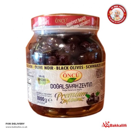 Oncu 1000 Gr Premium Naturel Black Olives SAMA FOODS ENFIELD UK