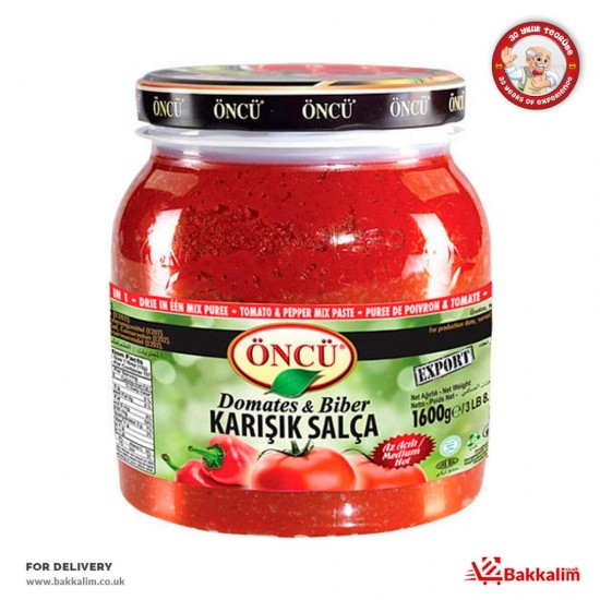 Oncu 1600 Gr Tomato Pepper Mix Paste SAMA FOODS ENFIELD UK