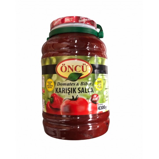 Oncu Tomatoes And Pepper Mix Paste Mild Spice 4300g SAMA FOODS ENFIELD UK