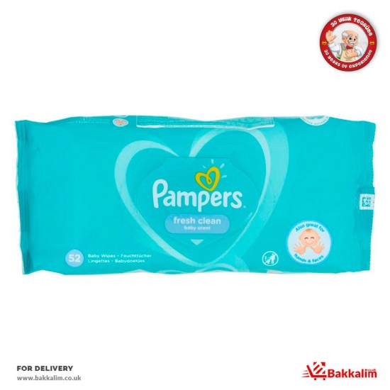 Pampers 52 Pcs Fresh Clean Baby Scent SAMA FOODS ENFIELD UK