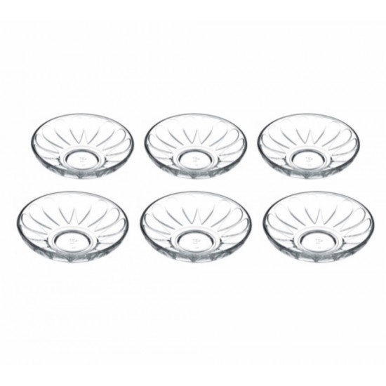 Pasabahce Saucer X6 Set 54451 SAMA FOODS ENFIELD UK