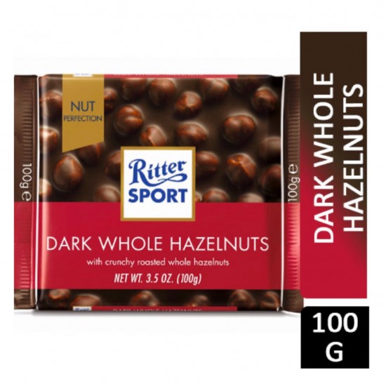 Ritter Sport Dark Whole Hazelnuts 100g SAMA FOODS ENFIELD UK