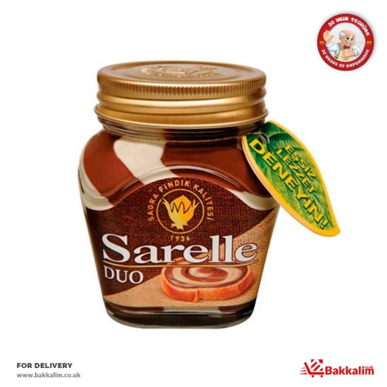 Sarelle 350 Gr Duo Hazelnut Sread With Milk And Cocoa SAMA FOODS ENFIELD UK