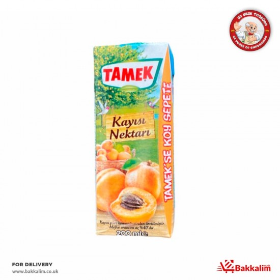 Tamek 200 Ml Apricot Fruit Juice SAMA FOODS ENFIELD UK