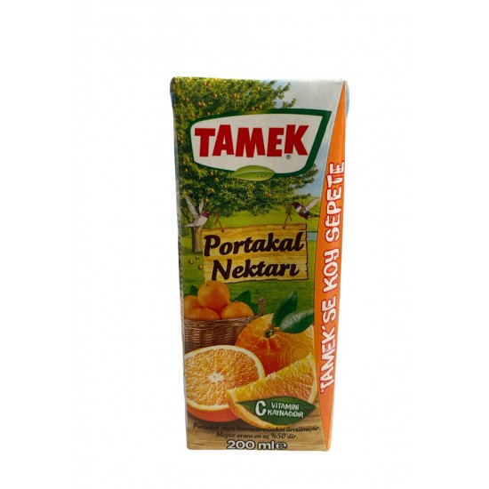 Tamek Orange Juice 200 Ml SAMA FOODS ENFIELD UK