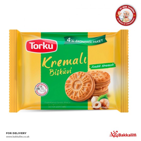 Torku 244 Gr 4 Adet Fındık Kremalı Sandviç Bisküvi SAMA FOODS ENFIELD UK