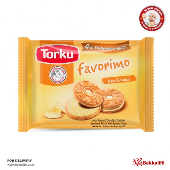 Torku 244 Gr 4 Pcs Sandwich Biscuit With Banana Cream SAMA FOODS ENFIELD UK