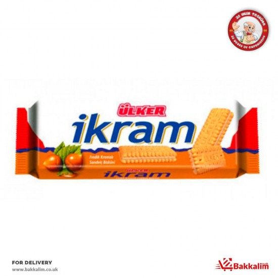 Ulker 84 Gr Ikram Hazelnut Cream Sandwich Biscuit SAMA FOODS ENFIELD UK