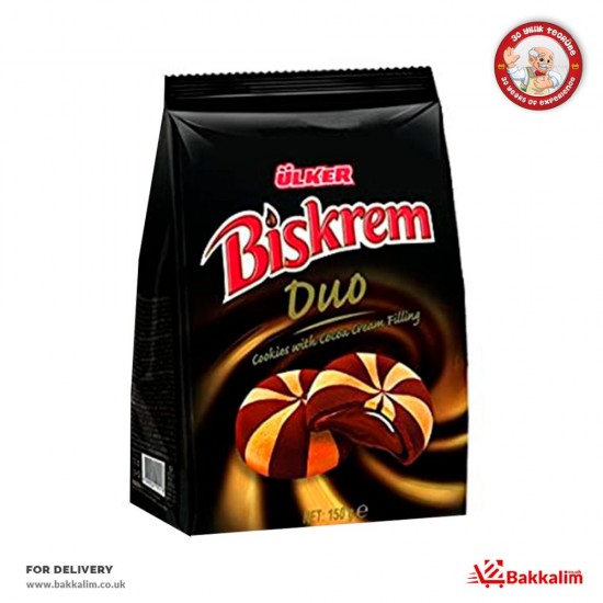 Ülker 150 Gr Biskrem Duo Kakaolu Krema Dolgulu Poşet SAMA FOODS ENFIELD UK