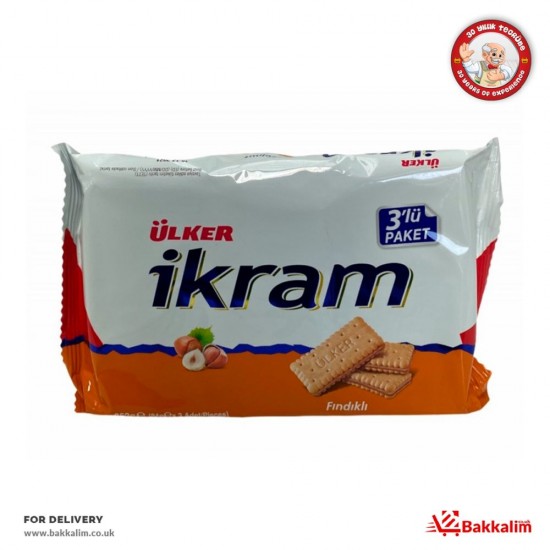 Ulker 84 Gr 3 Pcs Ikram Biscuits With Hazelnut Cream SAMA FOODS ENFIELD UK